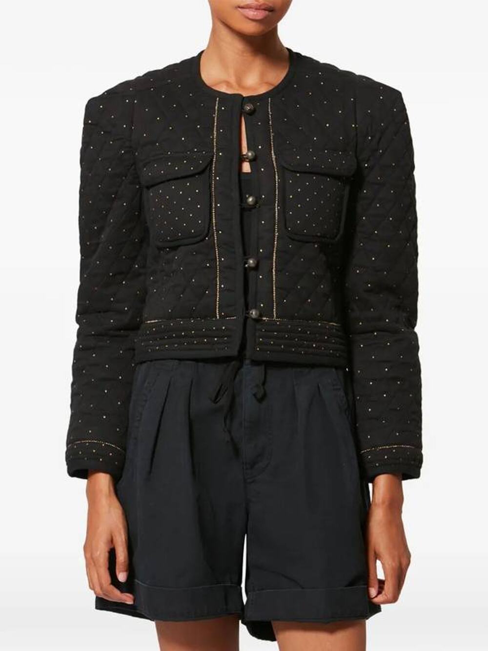 Isabel Marant Vania Button Front Jacket in Black 34 US XS